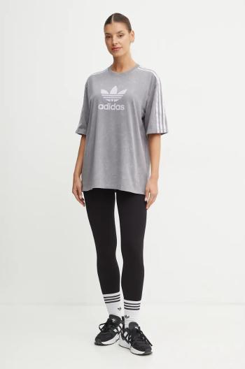 Bavlněné tričko adidas Originals Wash Tee šedá barva, IW3412