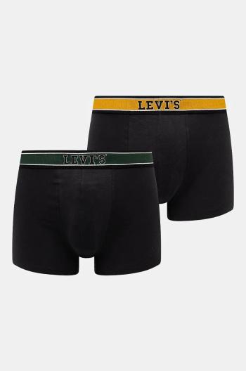 Boxerky Levi's 2-pack pánské, černá barva, 37149-1017