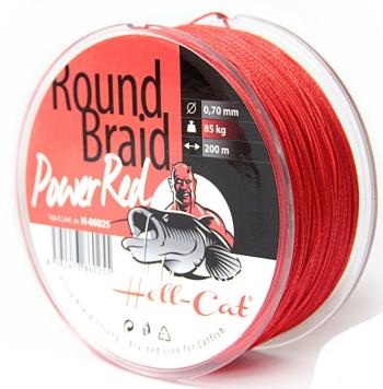 Hell-cat splétaná šňůra round braid power red 1000 m-průměr 0,50 mm / nosnost 57,5 kg