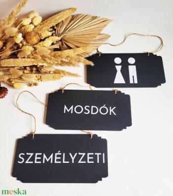 Wc fa tábla, Mosdó, Toilet