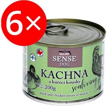 Falco Sense Dog kachna a kuře 6 × 200 g (8594725086125)