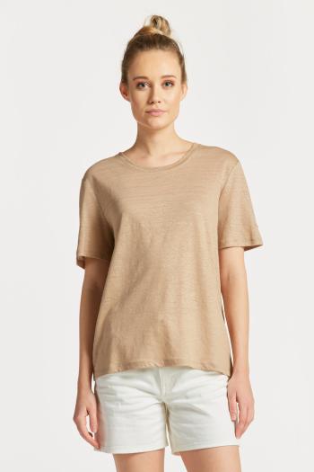 TRIČKO GANT LINEN SS T-SHIRT HORN BEIGE