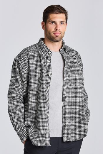 KOŠILE GANT D1. OS COTTON HOUNDSTOOTH SHIRT BLACK