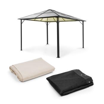 Blumfeldt Pantheon Solid Sky Ambient Solar, pavilon, sítě proti komárům, 3x4 m, solární osvětlení