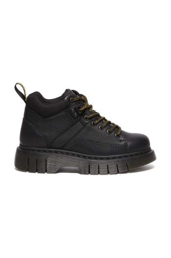 Kožené polobotky Dr. Martens Woodard černá barva, DM31045001