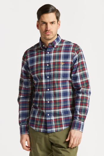 KOŠILE GANT REG UT TWILL CHECK SHIRT DUSK BLUE