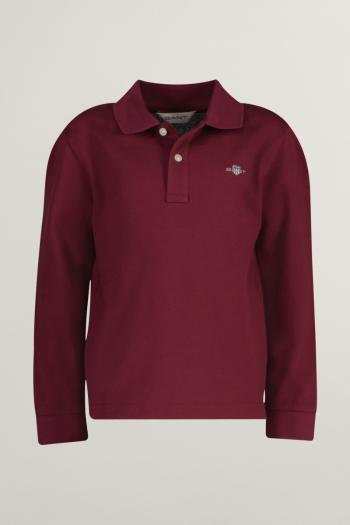 PÓLÓ GANT SHIELD LS PIQUE POLO WINE RED