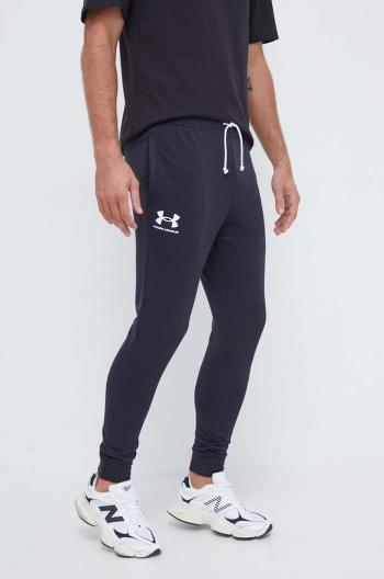 Tepláky Under Armour černá barva, s potiskem, 1380843