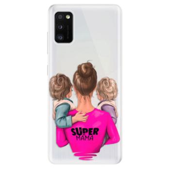 Odolné silikonové pouzdro iSaprio - Super Mama - Two Boys - Samsung Galaxy A41