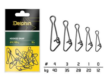 Delphin Karabinka Hooked snap 10ks - vel.4/40kg