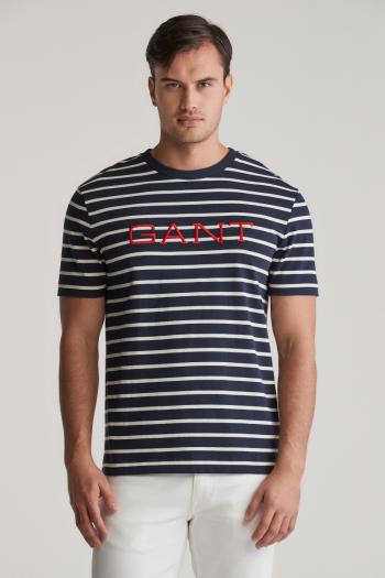 TRIČKO GANT GRAPHIC STRIPED SS TSHIRT EVENING BLUE