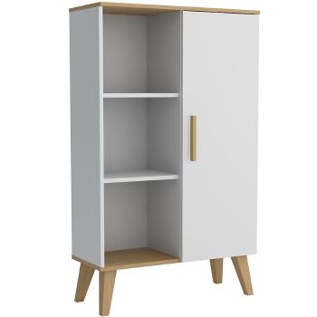 Vitrin L Dita white/oak sonoma