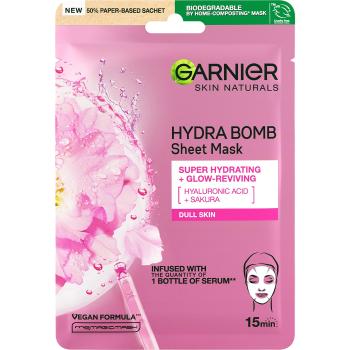 Garnier Oživující textilní maska s výtažkem ze sakury Skin Naturals (Hydra Bomb Sheet Mask) 28 g