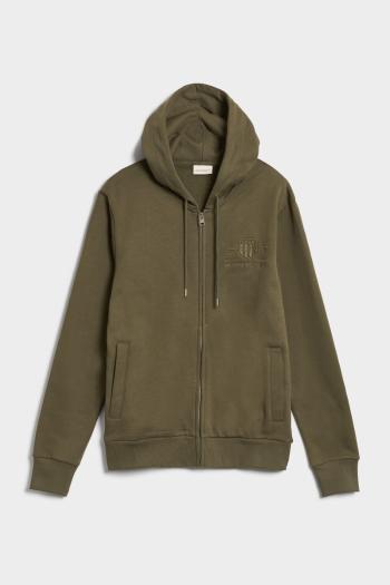 MIKINA GANT REG TONAL SHIELD FULL ZIP HOODIE JUNIPER GREEN