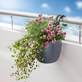 Die moderne Hausfrau Balkonový květináč z umělého ratanu