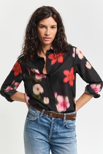 KOŠILE GANT REG FLORAL CTN SILK SHIRT BLACK