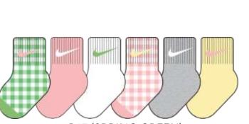 Nike pic-nike 6pk tod/inf scks 12-24m