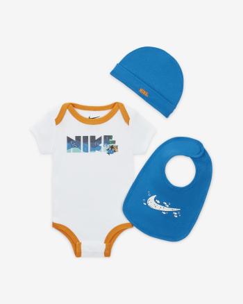 Nike ksa coral reef hat, bodysuit & bib 3-piece  set 6-12m