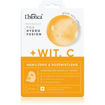 L’biotica PGA Hydro Fusion + Vitamin C intenzivní hydrogelová maska pro rozjasnění pleti 1 ks