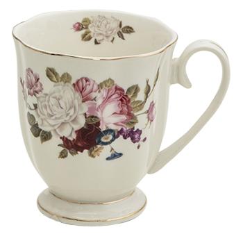 Porcelánový hrnek s květy Flower Sun - 11*8*10 cm / 290 ml 6CE1289