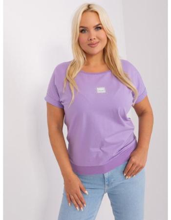 Dámská halenka plus size s kamínky LERM fialová  