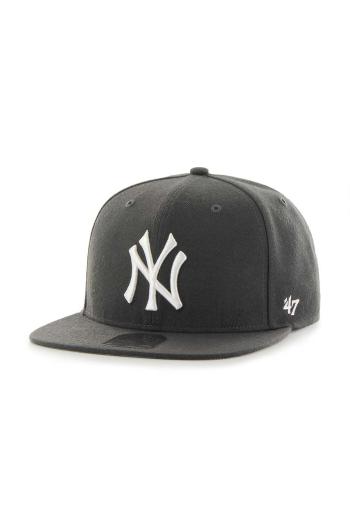 Kšiltovka 47 brand MLB New York Yankees šedá barva, s aplikací, B-NSHOT17WBP-CCA