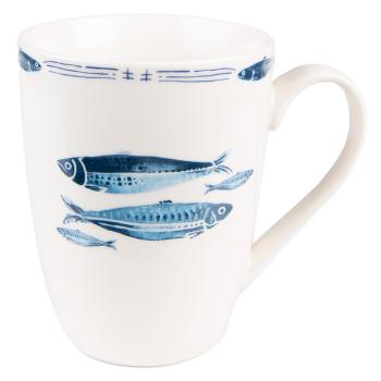 Porcelánový hrnek s rybkami  Fish Blue - 12*9*11 cm / 330 ml FIBMU