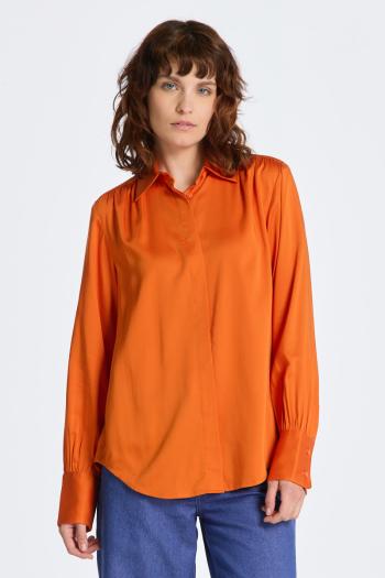 KOŠILE GANT REGULAR SATIN SHIRT PUMPKIN ORANGE