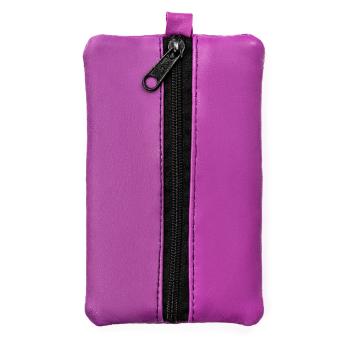Etui na klucze ze skóry naturalnej w fioletowym kolorze