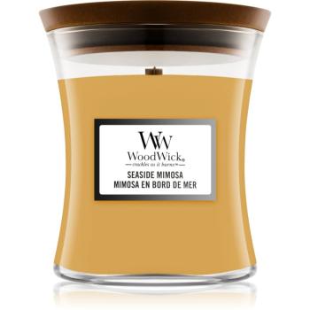 Woodwick Seaside Mimosa vonná svíčka s dřevěným knotem 275 g