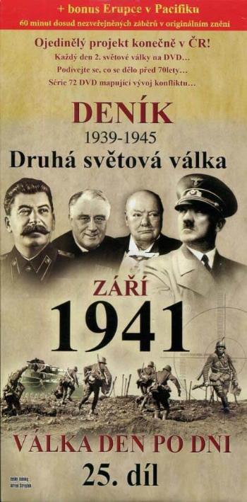 Deník 2. světové války (25. díl) - září 1941 (DVD) (papírový obal)