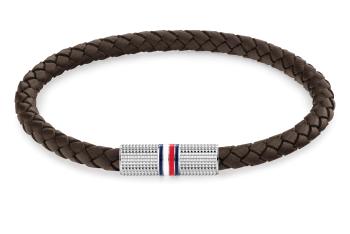 Tommy Hilfiger Hnědý kožený náramek pro muže Infinity 2790458