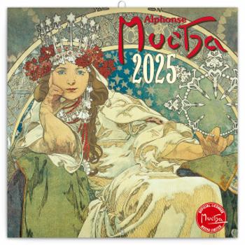 Poznámkový kalendář Alfons Mucha 2025