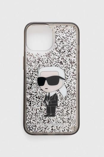 Obal na telefon Karl Lagerfeld iPhone 15 6.1 pruhledná barva