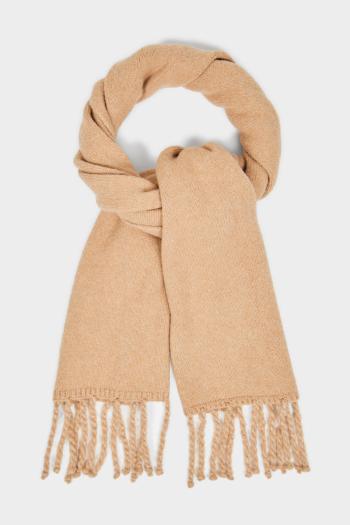 ŠÁLA GANT UNISEX. FLUFFY WOOL KNIT SCARF WARM KHAKI