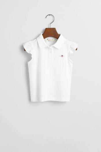 POLOKOŠILE GANT RUFFLED SHIELD PIQUE TOP WHITE