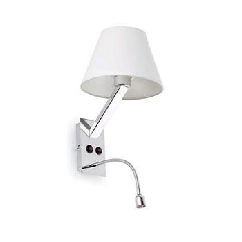 FARO 68506 - LED Nástěnná lampička MOMA 1xE27/60W/100-240V + 1xLED/1W (102167)