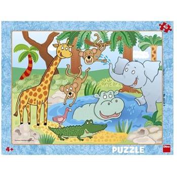 Dino Zvířátka v zoo 40 deskové puzzle  (8590878322233)