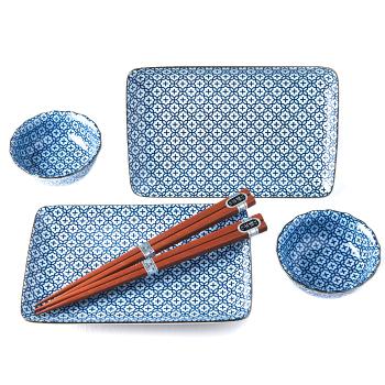 Sushi set Geometric Flowers 6 ks MIJ