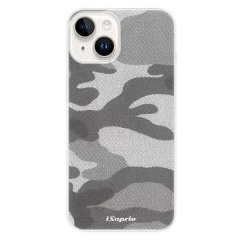 Odolné silikonové pouzdro iSaprio - Gray Camuflage 02 - iPhone 15