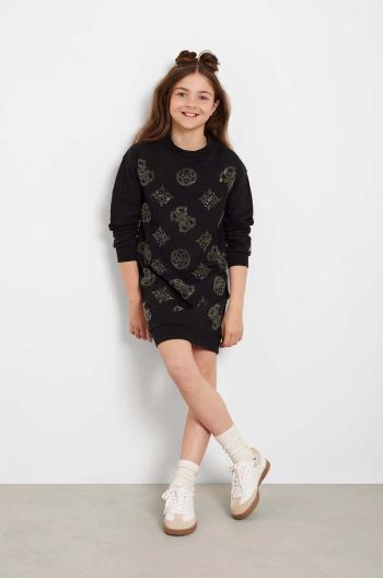 Dívčí šaty Guess černá barva, mini, oversize, J4YK19 KA6V4