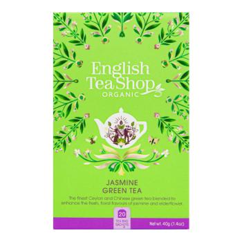 Čaj Zelený s jasmínem a květem bezu 20 sáčků BIO   ENGLISH TEA SHOP