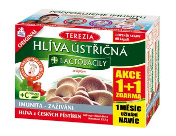 Terezia Hlíva ústřičná + lactobacily 60+60 kapslí 1+1 ZDARMA