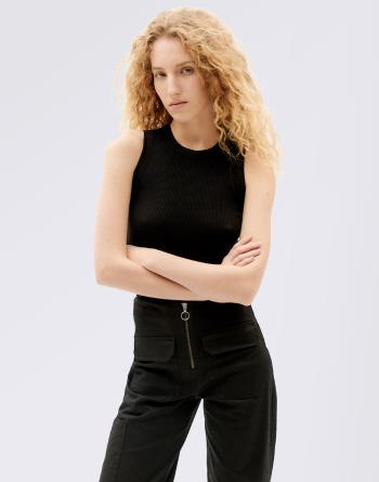 Thinking MU Black Juliette Top BLACK L