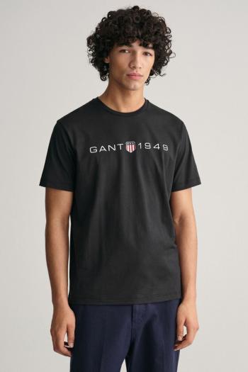 TRIČKO GANT PRINTED GRAPHIC SS T-SHIRT BLACK