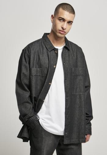 Urban Classics Oversized Denim Shirt black stone washed