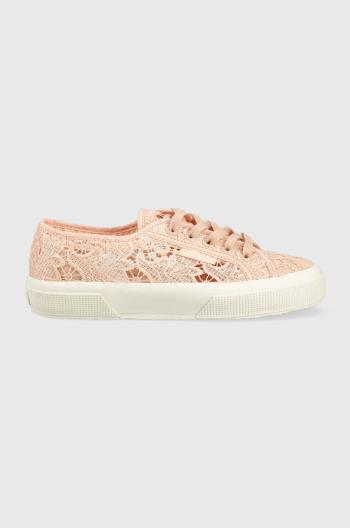 Tenisky Superga 2750 MACRAME dámské, růžová barva, S81219W