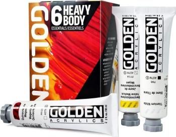 Golden Artist Colors Heavy Body Essentials Sada akrylových barev 6 x 59 ml