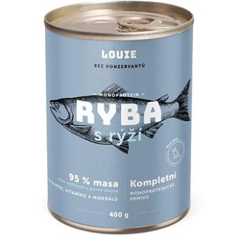 Louie Kompletní krmivo - ryba s kuřecím (95 %) s rýží (5 %) 400 g (8595174345528)