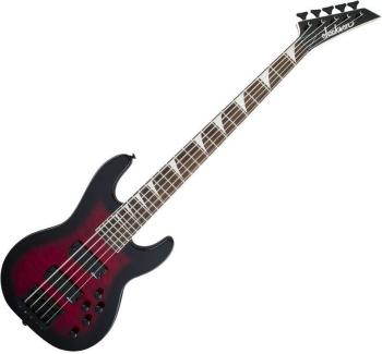 Jackson JS Series Concert Bass JS3VQ AH Transparent Red Burst 5-strunná baskytara